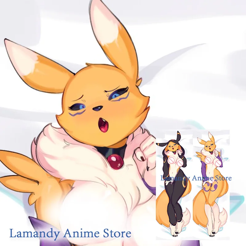 

Двусторонняя наволочка Dakimakura Renamon Digimon с аниме принтом, наволочка для тела в натуральную величину