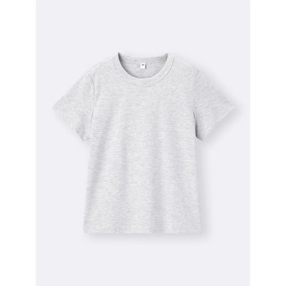 Гладкая хлопковая футболка с круглым вырезом из хлопка Gu By Uniqlo |