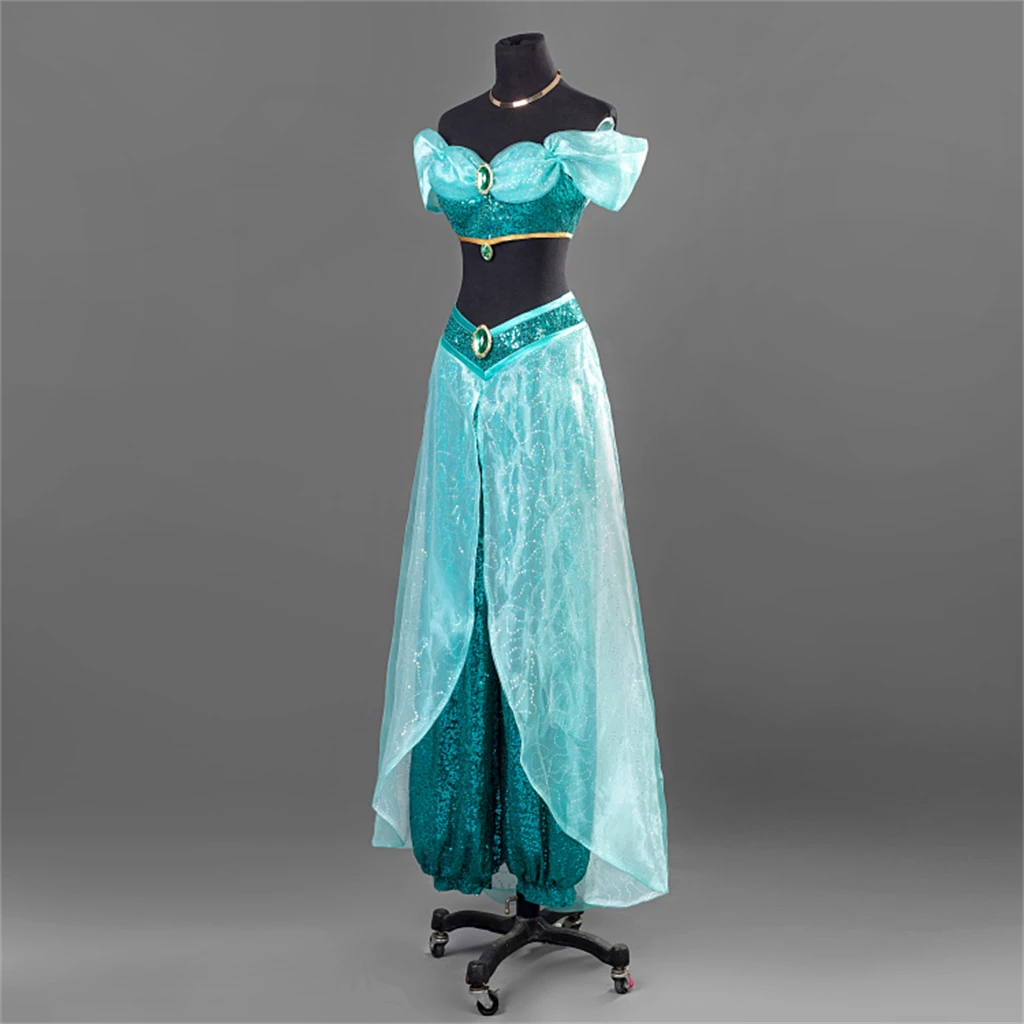 Aladdin платье принцессы жасмин Косплей Костюм Аладдин и волшебная лампа девочка
