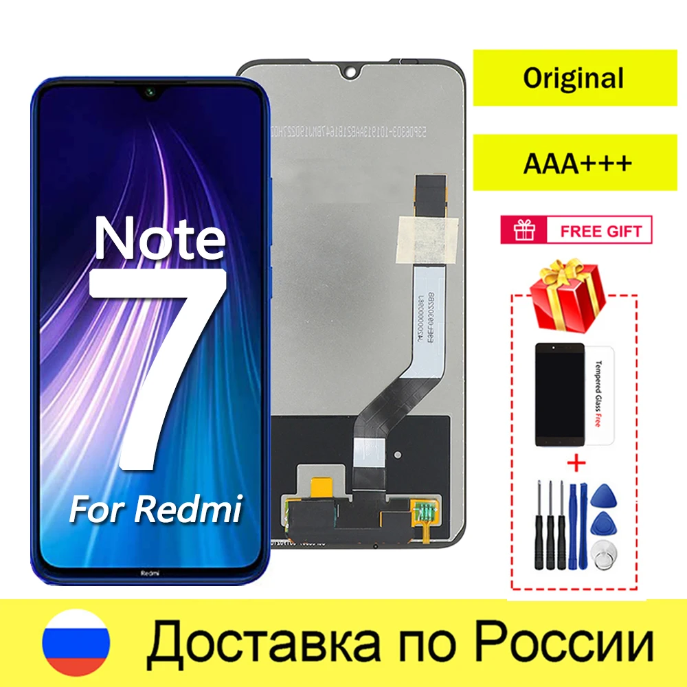 6.3-дюймовый Оригинальный Дисплей с сенсорным экраном и дигитайзером для Xiaomi Redmi Note 7 для сборки деталей по ремонту Pro