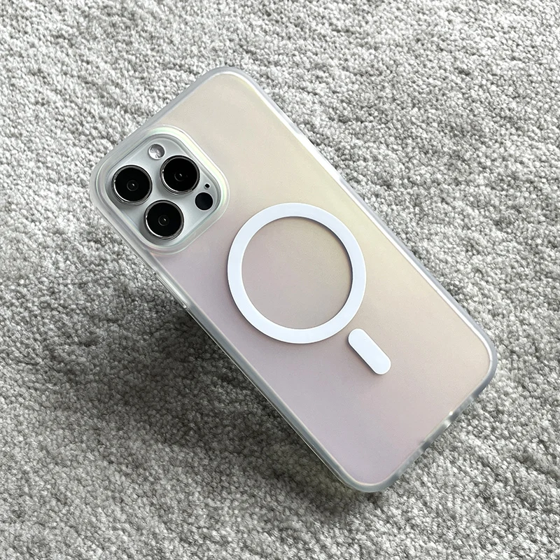 

Gradient laser Magnetic Magsafing shockproof case For iphone 13 12 Pro 13Pro Max Wireless Charger protective hard cover