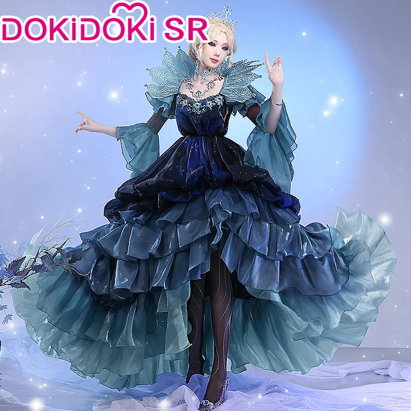 

PRE-SALE DokiDoki-SR игровая идентификация Ⅴ Косплей кровавая КОРОЛЕВА НОЧНОЙ приток Косплей Костюм Мэри новая кожа синее платье Ⅴ