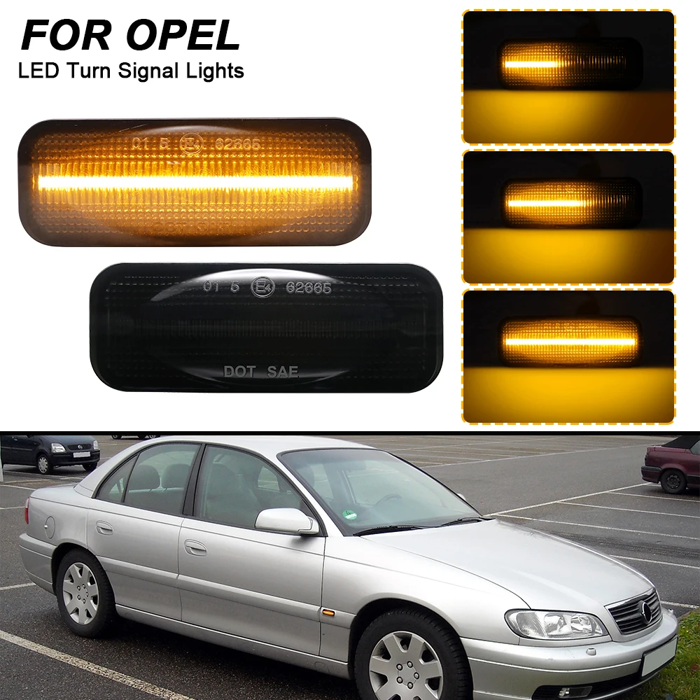 

Динамическая фонарь для Opel/Vauxhall Omega B 1994-2003, чистый янтарь, 2 шт.
