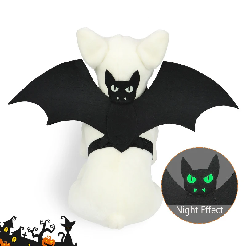 

New Pet Dog Cat Bat Wing Cosplay Prop Halloween Fancy Dress Costume Outfit Wings Costumes Photo Props Headwear Pet Leads Collars