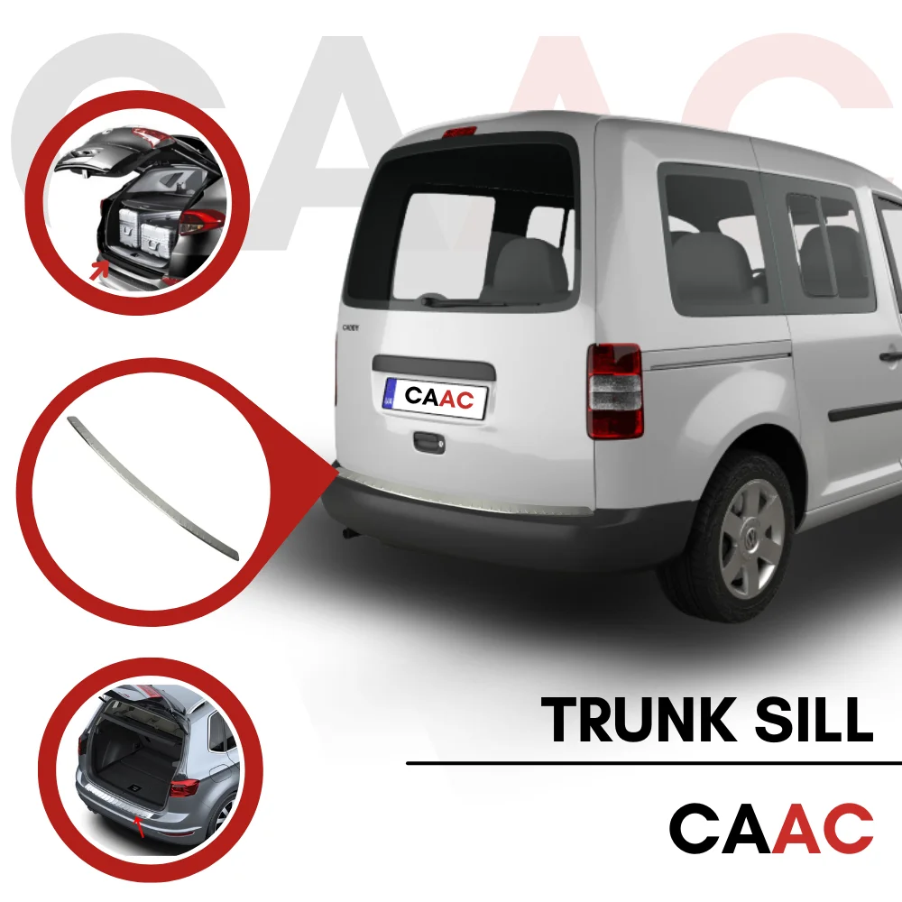 

Хромированная защитная накладка на задний бампер для VW CADDY MINI VAN 2003-2010, протектор порога багажа, пластина из нержавеющей стали, автомобильные аксессуары