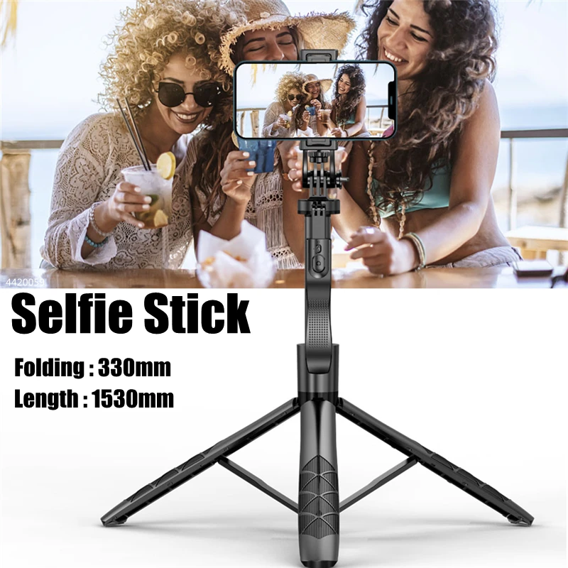 

Roreta 2022 New Lengthened Selfie Stick Foldable Wireless Monopod with Bluetooth Shutter Tripod for IOS Android iPhone
