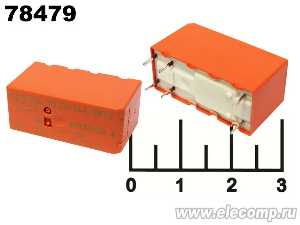 Реле =12V 16A/250V 1-1415899-6 (RZ03-1A4-D012)
