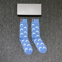 3 pairs mens boutique socks breathable sports socks little dolphin boat socks comfort cotton ankle socks men calcetines