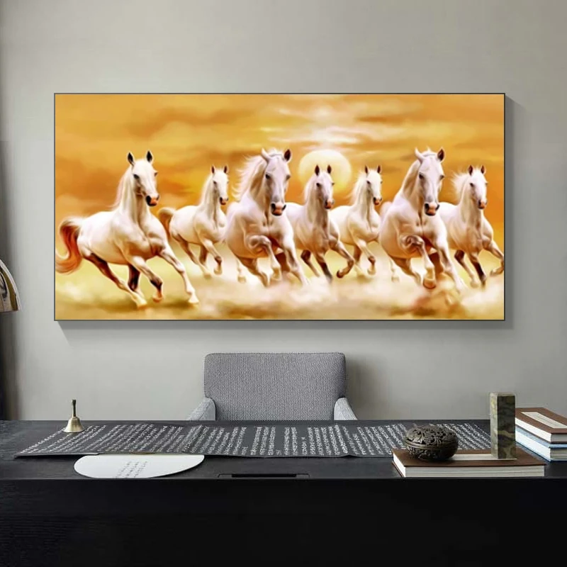 

Абстрактная картина RELIABLI ART Семи бегущих лошадей на холсте