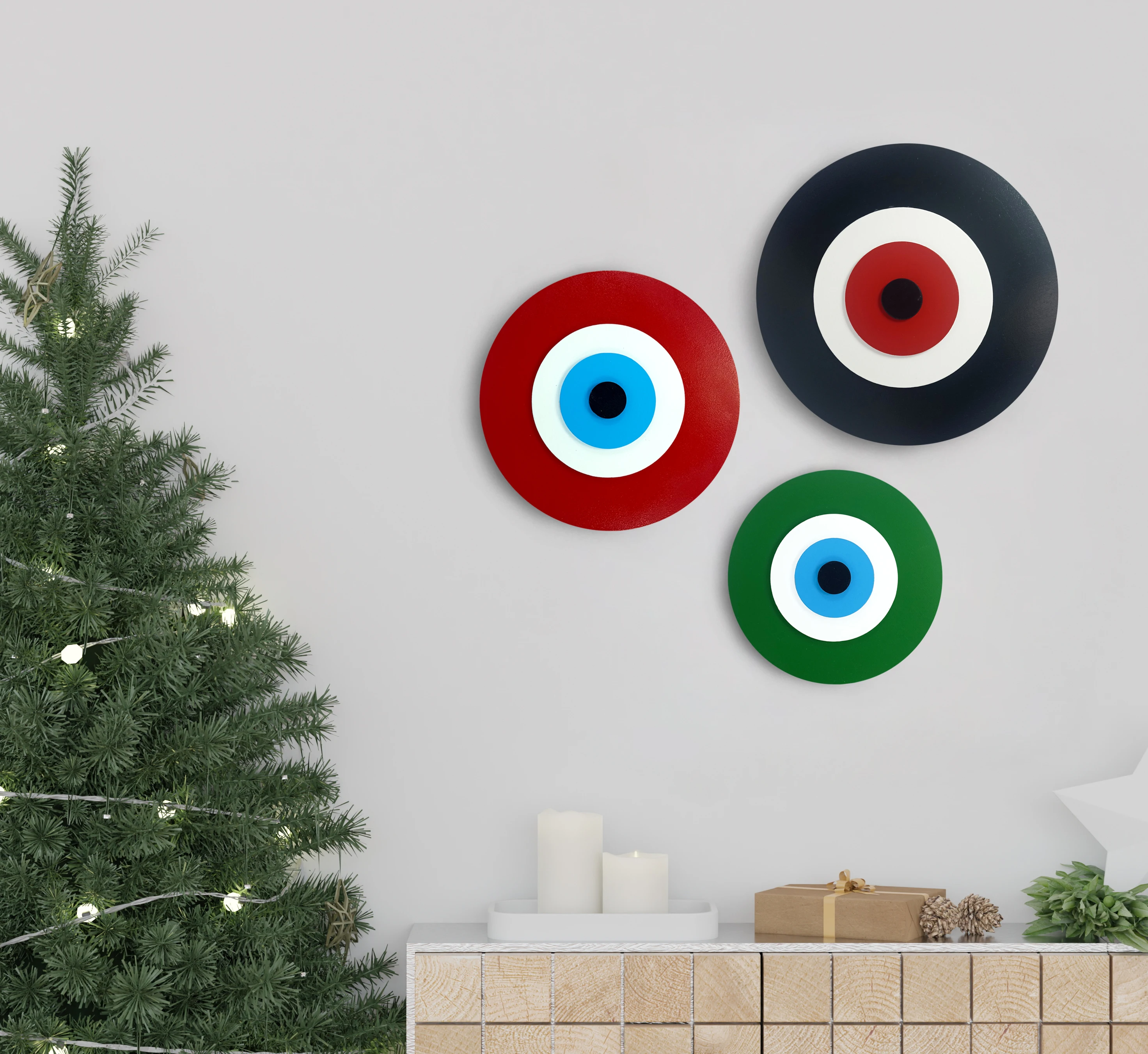 

Набор для украшения стен «сглаза», 3 турецких больших амулета ручной работы, минималистичный кулон в стиле бохо, Современное украшение для дома Nazar Boncugu