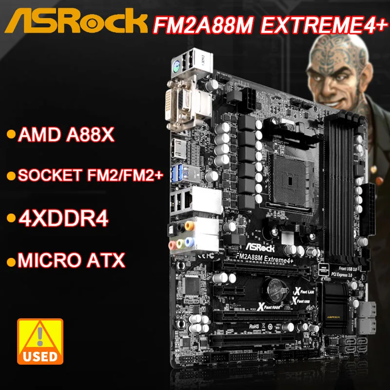 

Материнская плата AMD A88X ASRock FM2A88M extreme ME4 + разъем FM2/FM2 + 4 × DDR3 64 Гб PCI-E 3,0 USB3.0 Micro ATX для процессора A10 AD7800 A8 AD769