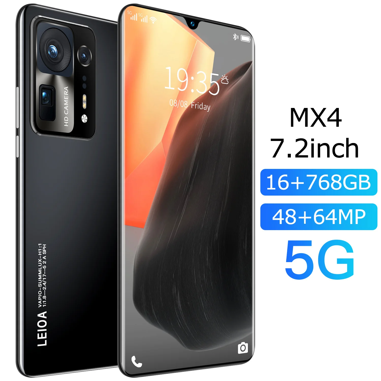 Смартфон глобальная версия MX4 7 2 дюйма 16 + 512 ГБ 48 64 мп отпечаток ID MT6889Z две SIM-карты