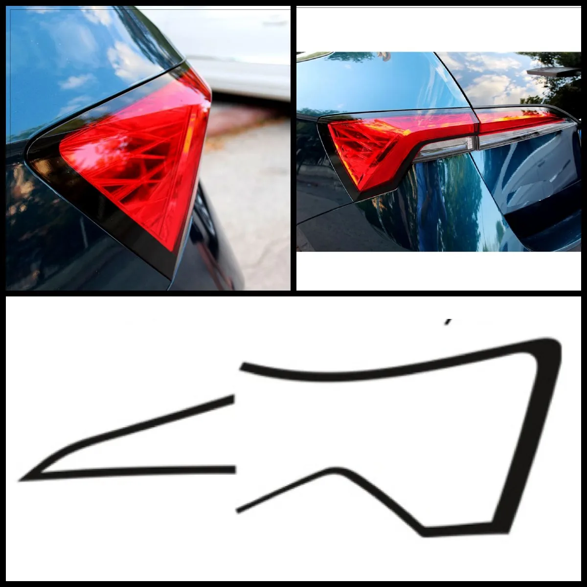 Наклейка на заднюю фару для Skoda Scala черные блестящие автомобильные аксессуары