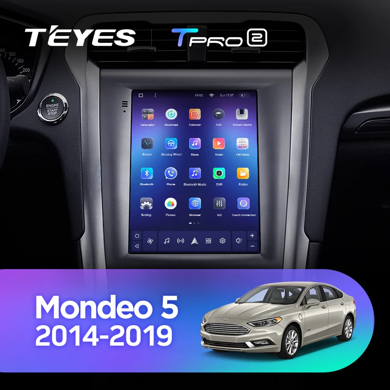 TEYES TPRO 2 Штатная магнитола For Форд Мондео 5 Ford Mondeo 2014 - 2019 Tesla style screen Тесла Стиль
