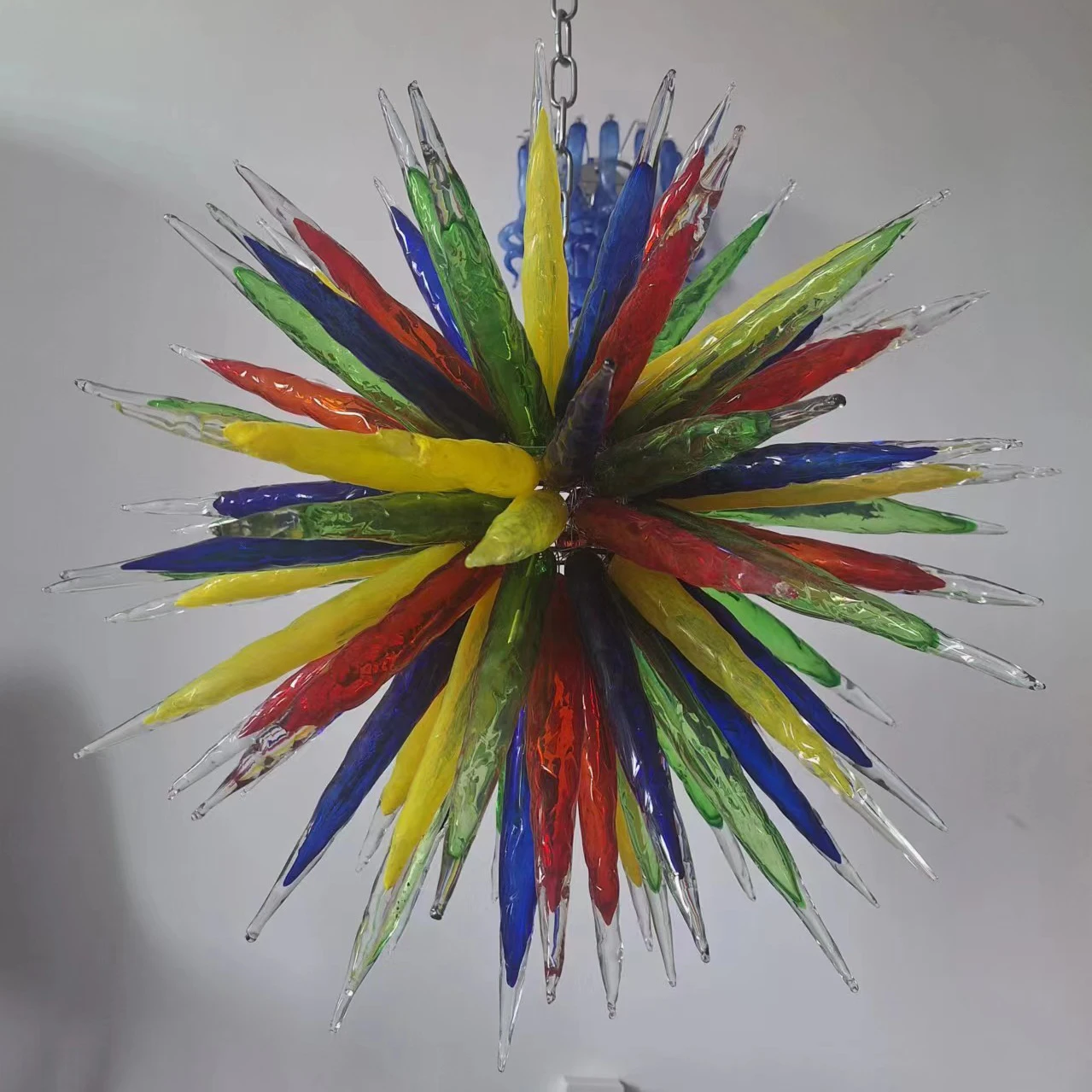 Роскошная люстра LONGREE со свечами муранское стекло Sputnik разноцветные ранцевые