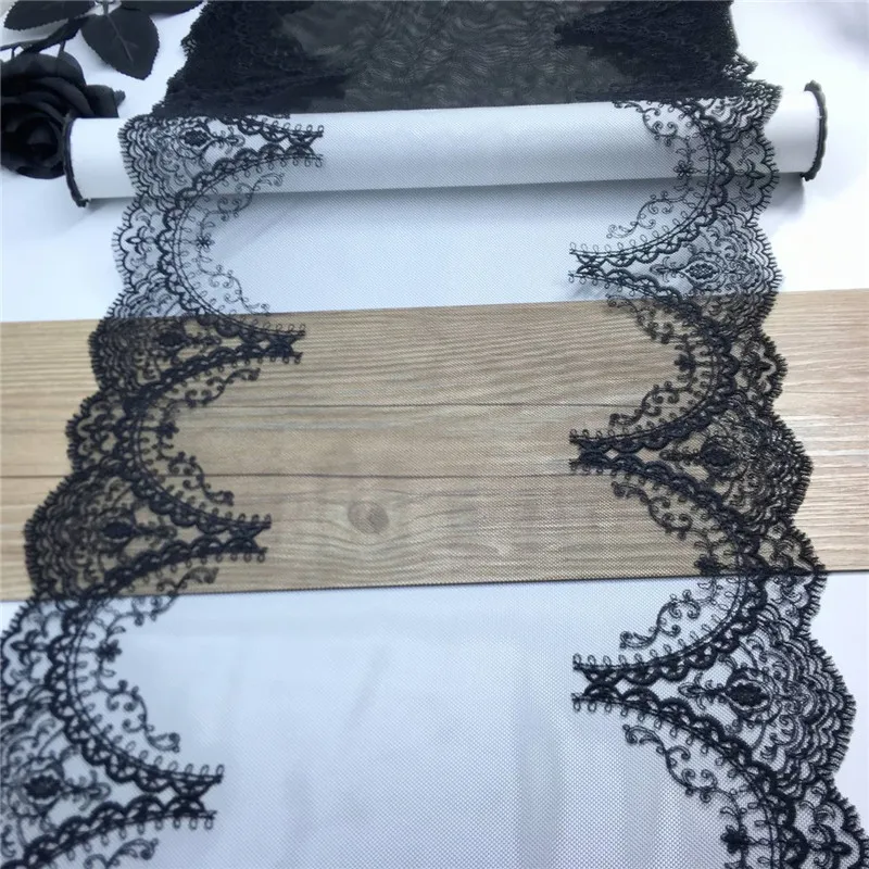 

Embroidery Mesh Net Tulle Lace Trim Embroidered Tulle Lace Wedding Dress Fabrics for Craft DIY Sewing Clothing Accessories