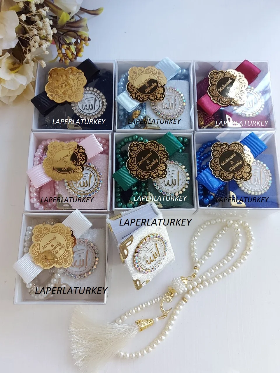 

30 pcs. Custom Mini Quran Gift Set,Religious products, gift sets, Islamic Islamic holidays, Islamic gifts and prayer beads