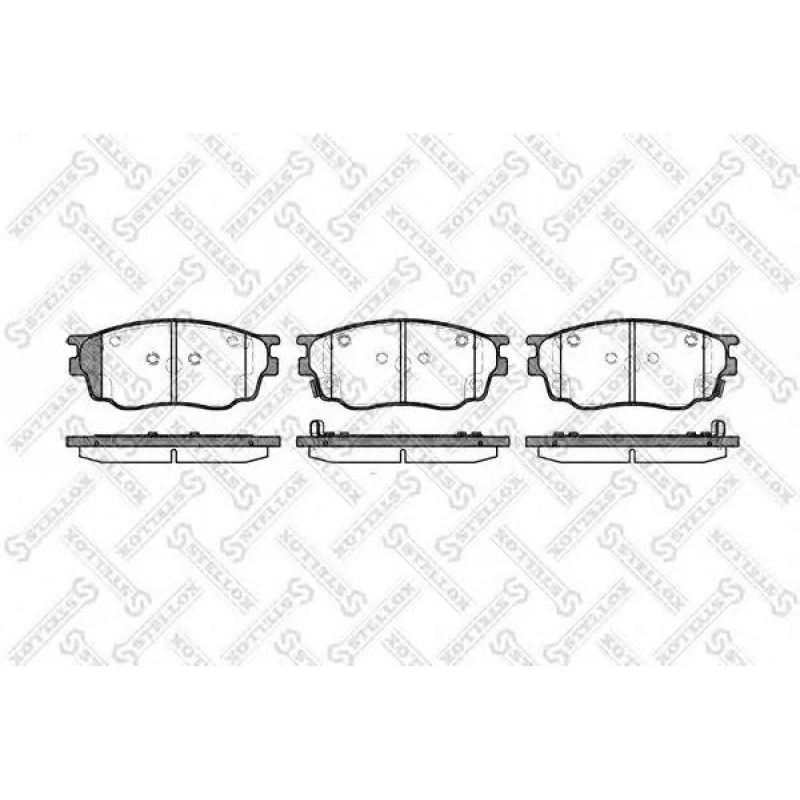 Колодки тормозные дисковые передние для Mazda 626 GF (Мазда 626) 1997-1999 STELLOX 811 022-SX