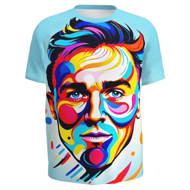 Футболка с этикеткой Bo Nix выполненная на заказ модная футболка портретом Chapman