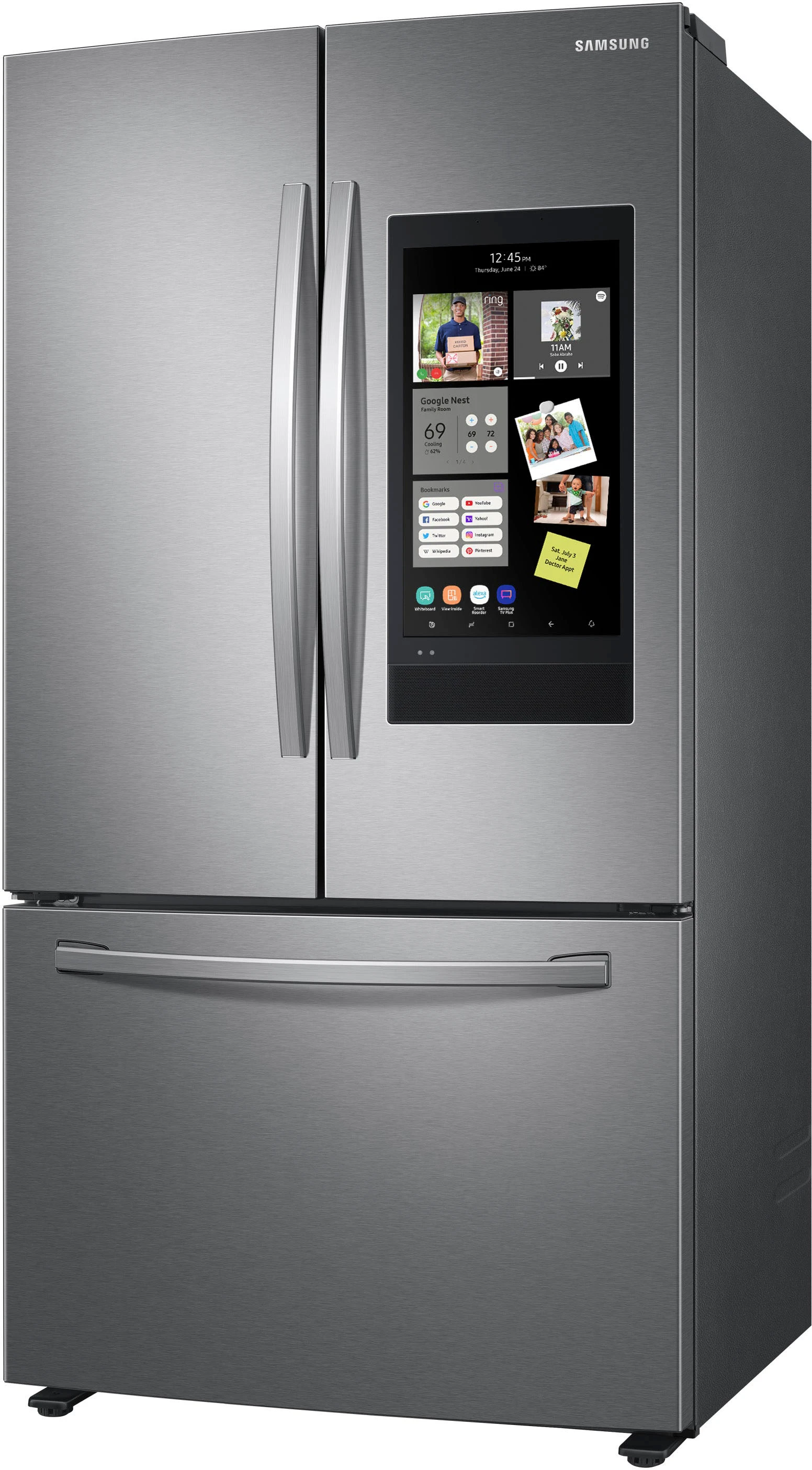 

28 cu ft 3 door french door refrigerator with touch screen Stainless Steel