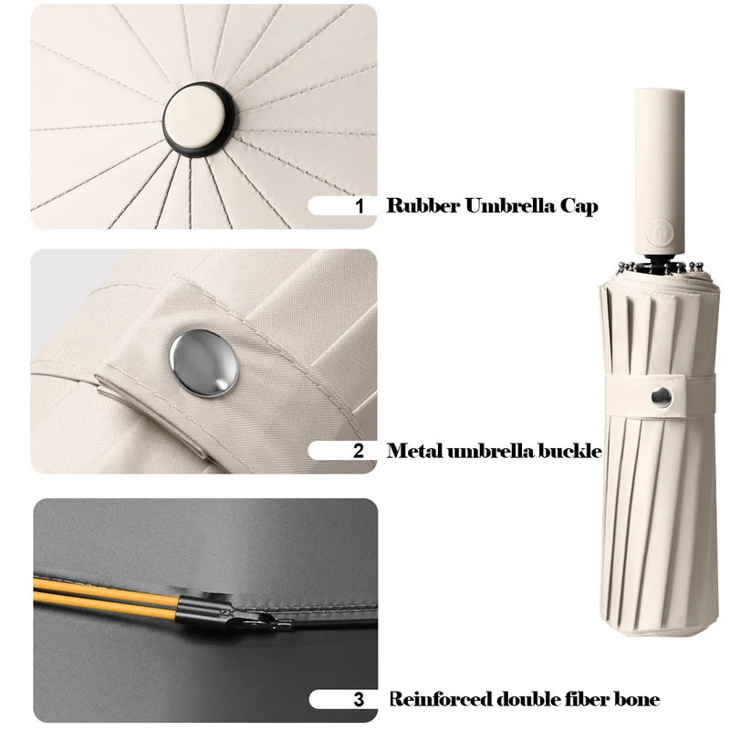 K Double Bones Большой УФ-зонт для мужчин и женщин ветрозащитные компактные зонты