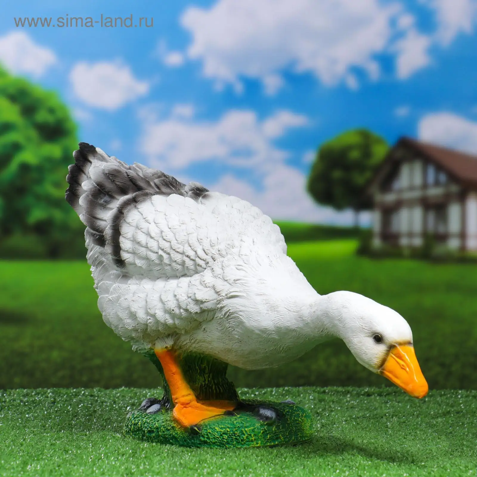 садовая фигура гусь 47 см. фигура гусыня. гусь садовый. садовая фигурка гусь. садовая фигурка гусь.