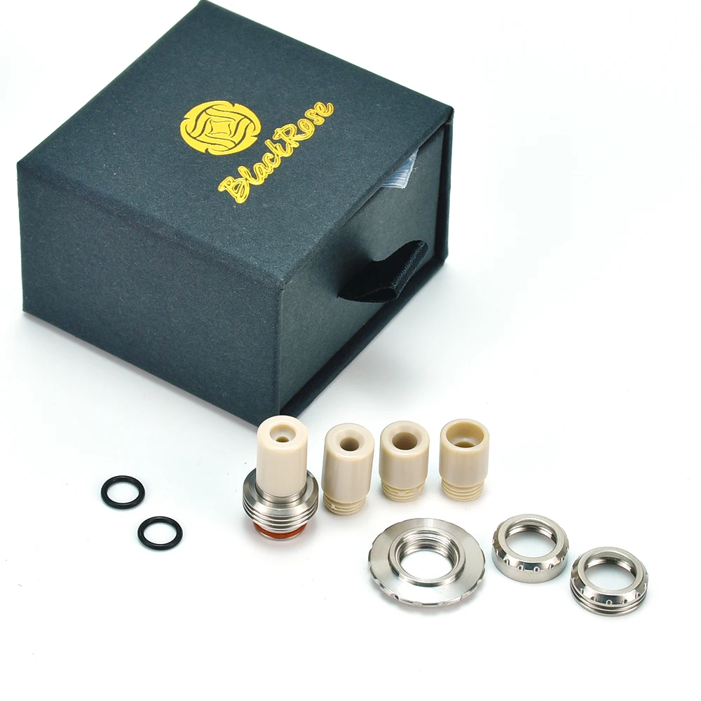 

Мундштук wolfcoolvape в стиле черной розы, дрип-тип 510, набор из 4 красивых колец POM peek, 4 мундштука для rda rta rdta