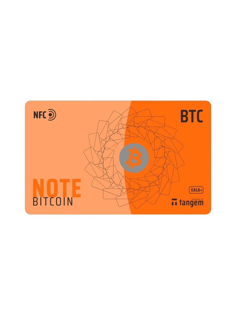 Аппаратный криптокошелек Tangem Note BTC/ холодный кошелек Биткоин Bitcoin |