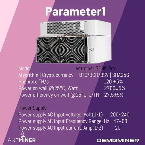 Antminer S19k pro 120T