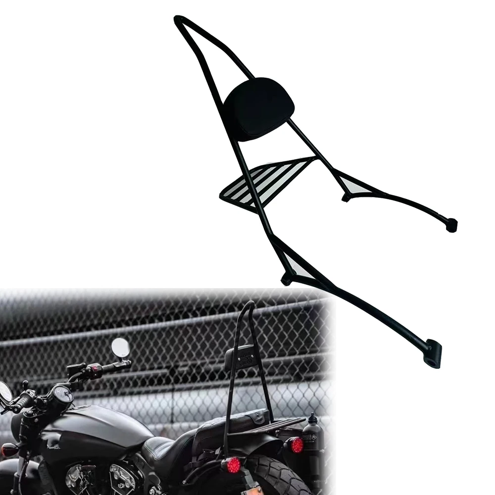 

Мотоциклетное черное заднее сиденье, спинка пассажирского сиденья, накладка для Indian Scout Bobber