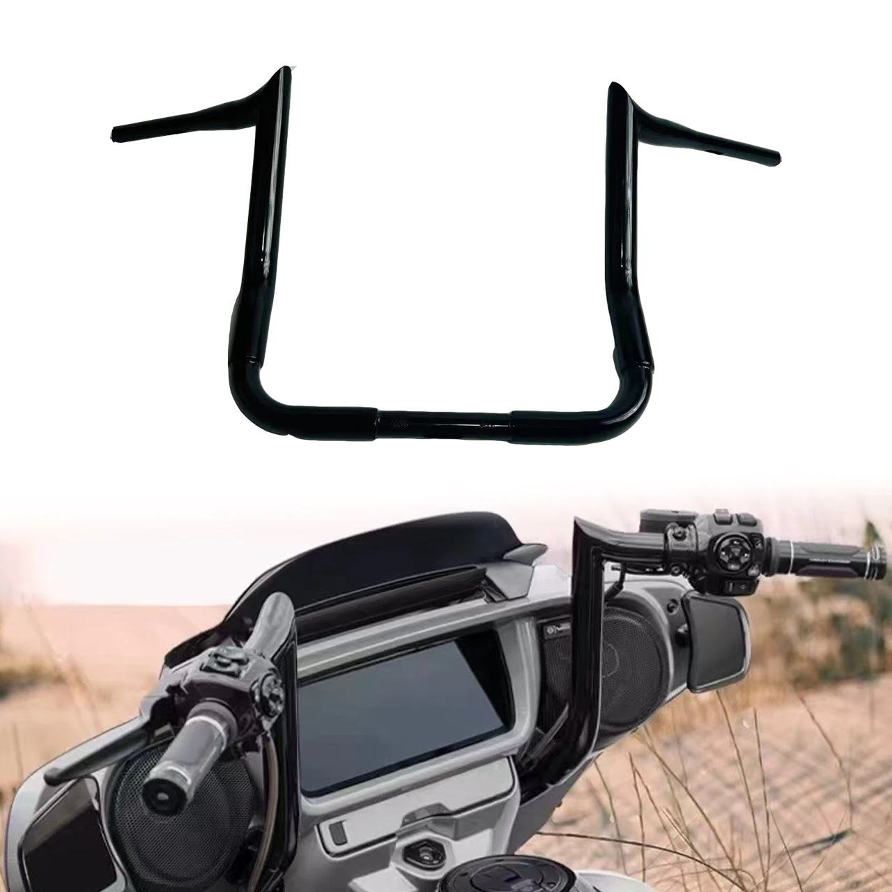 Мотоцикл 1-1/2 дюйма искусственная кожа для Harley CVO TriGlide уличный стандарт 2014-2023 на
