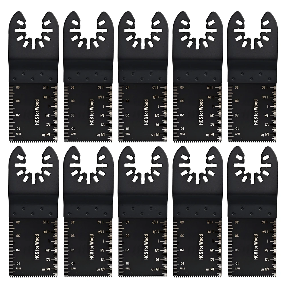 

10PCS HCS 34mm Oscillating Multi-Function Universal Saw Blades Set Renovator Multi Cutter Blade for Wood Metal Plastic Cutting