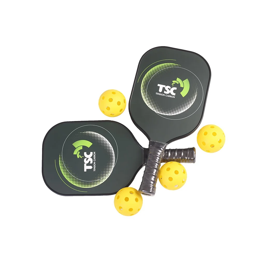 Pickleball Paddle Set Hot Selling Black Graphite Composite 2Pcs And 4Pcs Balls | Cricket