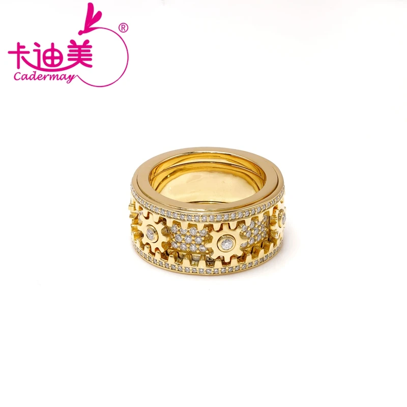 

Ювелирные изделия CADERMAY 14k, модные круглые обручальные кольца с муассанитом DEF для женщин