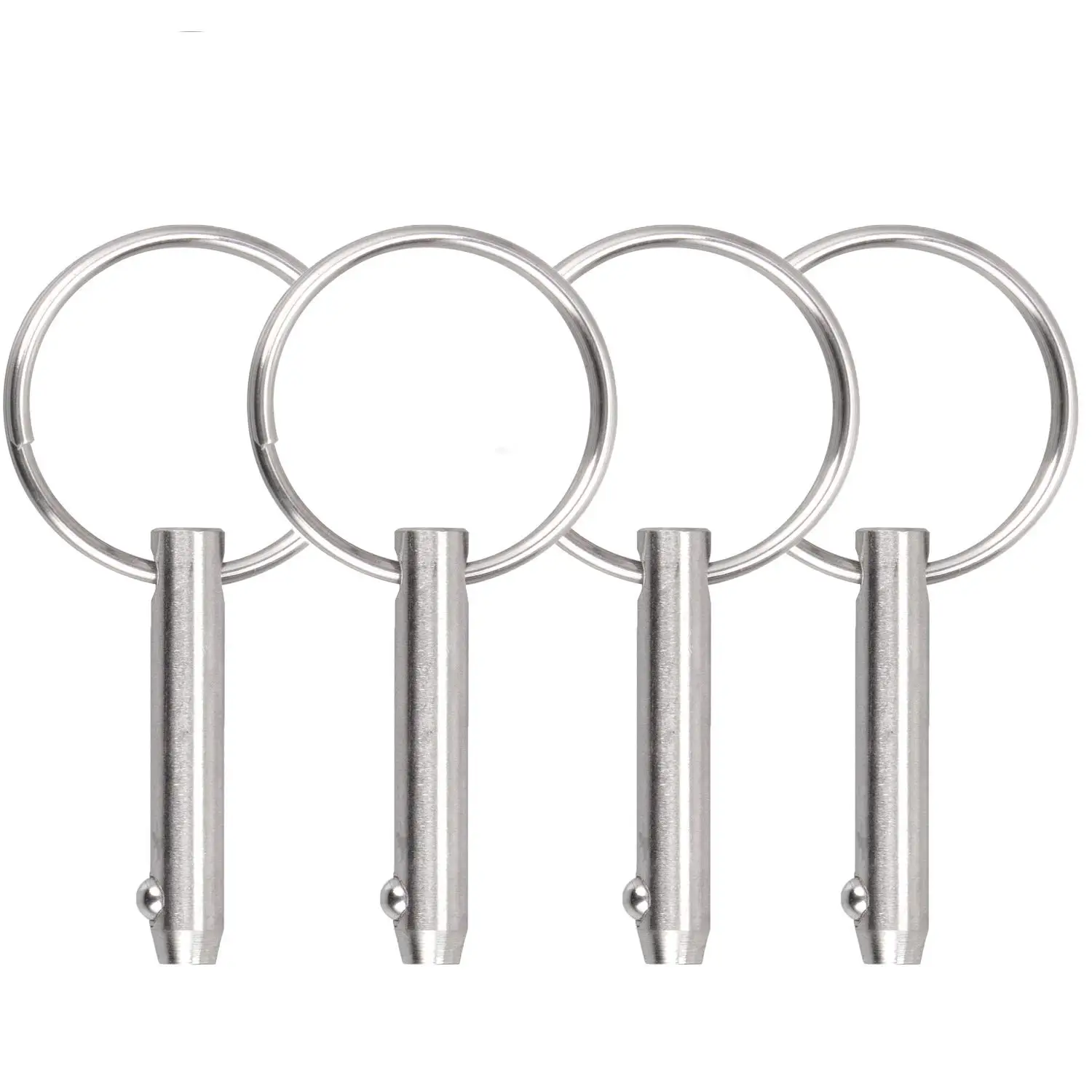 

Quick Release Pins 6.3mmX51mm, Bimini Top Pins Diameter 0.25 Inch/6.3mm, Total Length 2 Inch/51mm, 316 Stainless Steel (4 Packs)