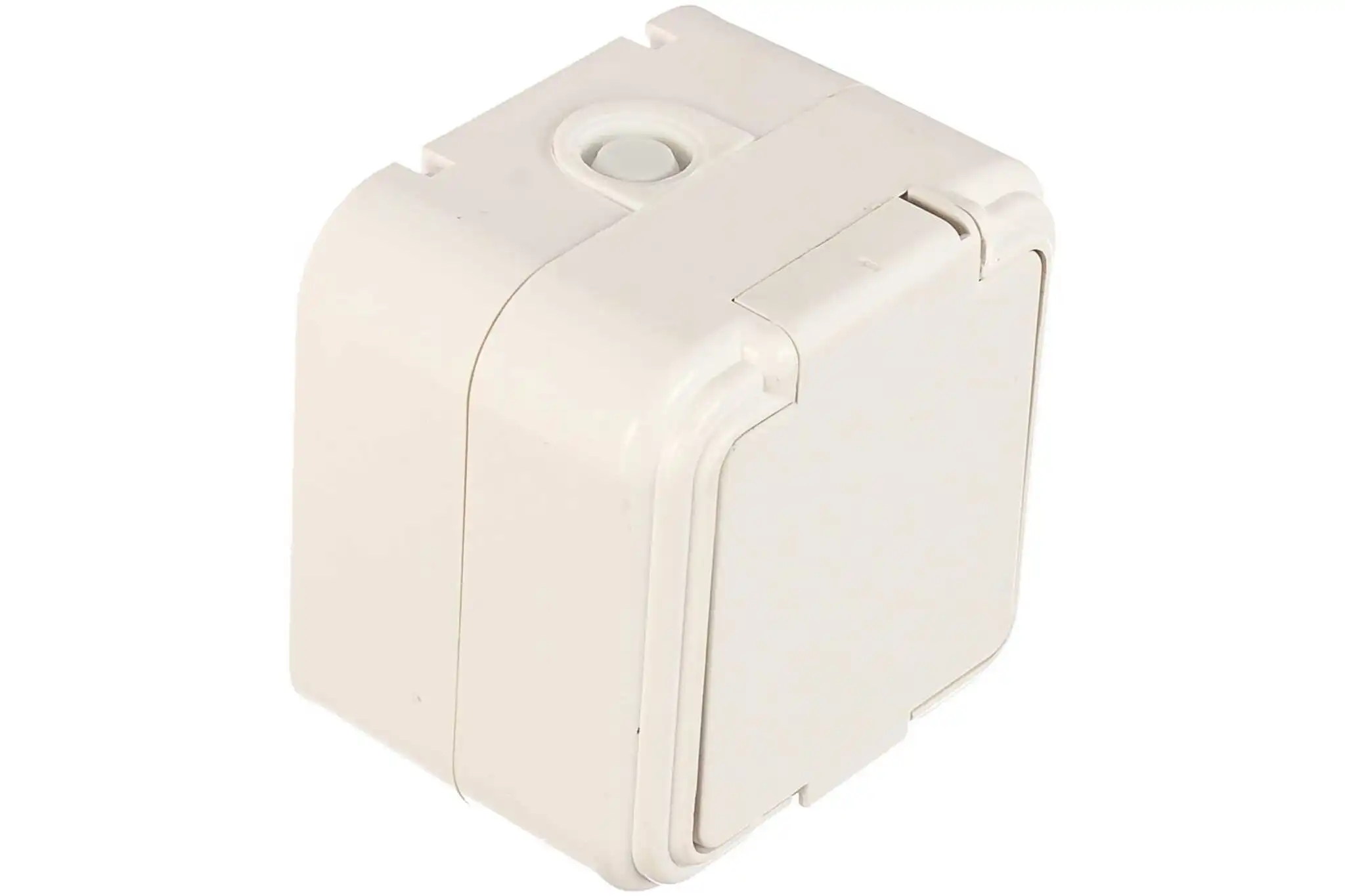 Розетка STEKKER с заземляющим контактом, пластик АВС, 250В, 16А, IP44, белая, PST16-21-44 RA 32740