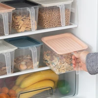refrigerator crisper box kitchen with handle plastic with lid sealed food fruit storage box storage jar