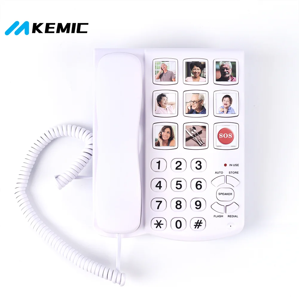 Phone for Picture Memory Keys | Dementia Alzheimers Telephones for Seniors | Amplified Telephones for Hearing Impaired Seniors