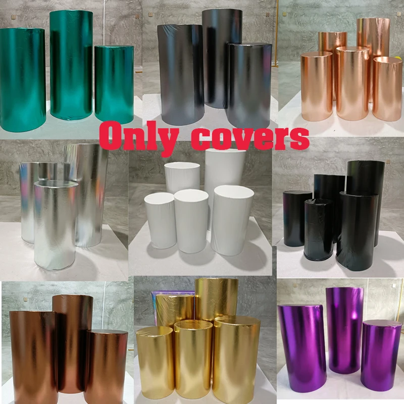 Plinths Elastic Cylinder Table Covers Party Decoration