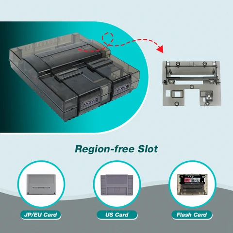 TicKnot, версия для США, оболочка для SNES, оболочка, прозрачная коробка для SNES, фотография