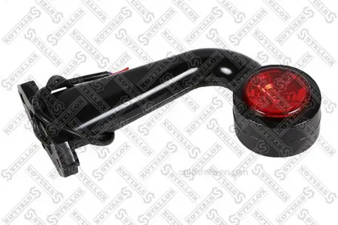 STELLOX 8733545SX фонарь габаритный LED рожок крбел изогнутый прав EPDM плоское стекло Universal