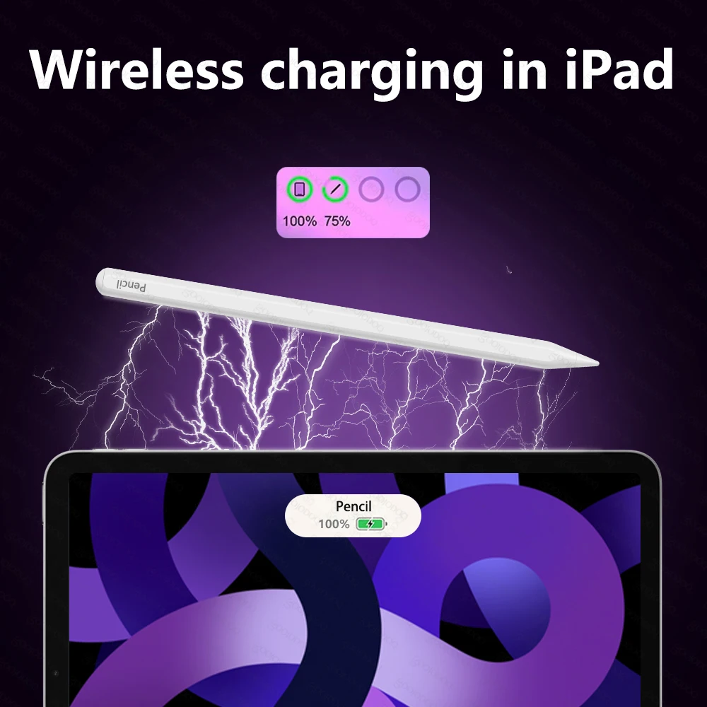Для Apple Pencil 2 1 с беспроводной зарядкой стилус Bluetooth ручка для iPad Air 4 5 Pro 11 12 9 Mini 6 2022