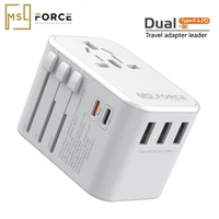 4 port usb charger with universal travel plug adapter pd worldwide charger for uk eu au wall electric plug sockets with usb c pd