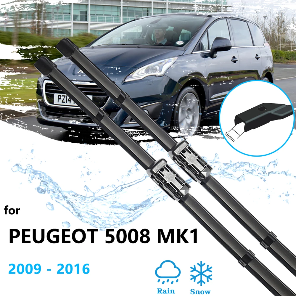 

For Peugeot 5008 MK1 Part 2009~2016 28" 28" Car Accessories Rubber Strip Refill Front Wiper Blades Windshield Windscreen Window