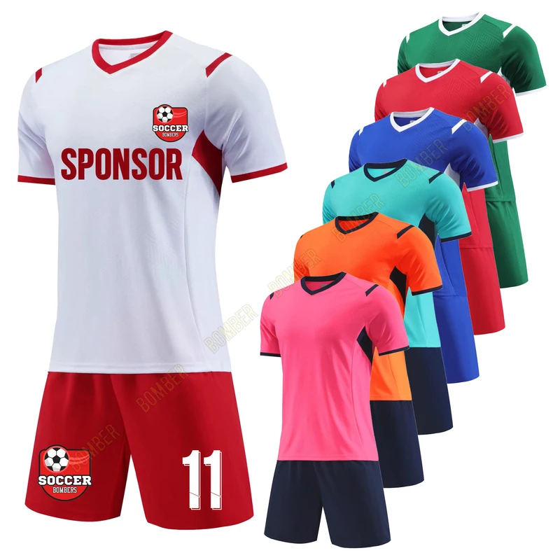 22-23 Men Jerseys Football New Boys Youth Short Sleeve Soccer Kit Uniforms Men Futbol Survetement Suits