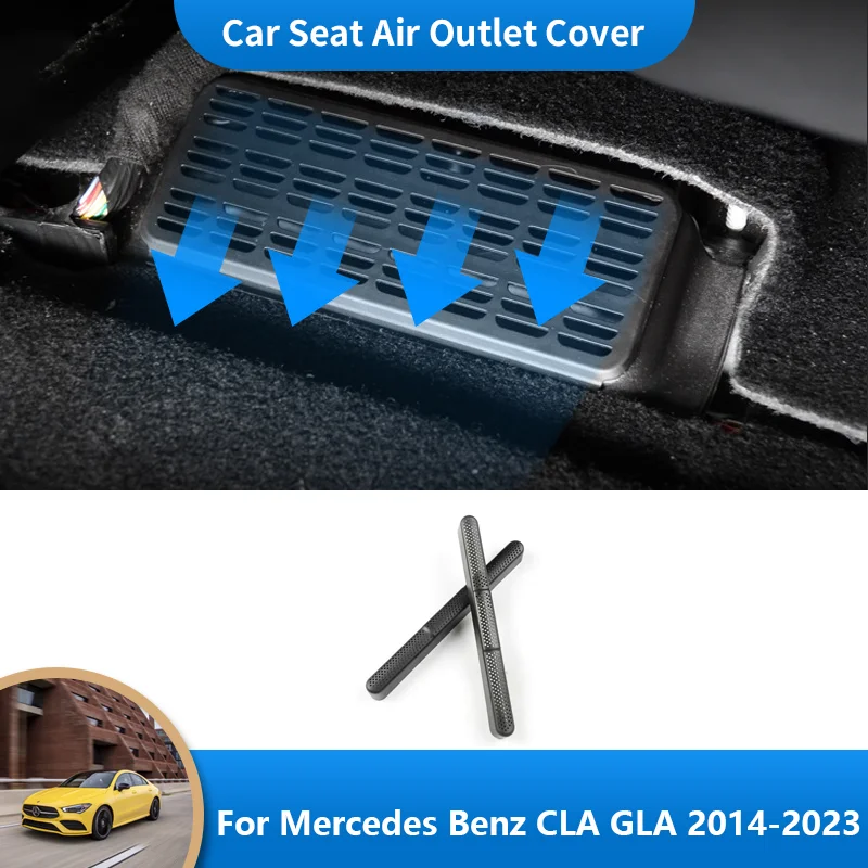 

for Mercedes Benz CLA GLA EQA Class 180 200 X156 C117 Car Under Seat Air Conditioning Vent Protective Cover Trim Accessories