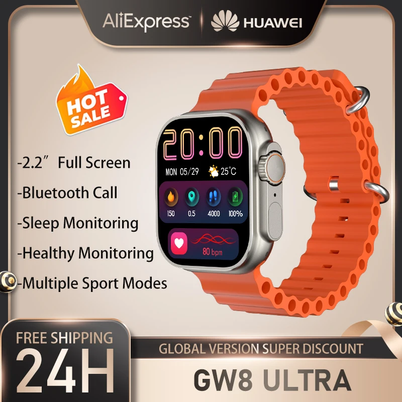 

Huawei GW8 Ultra Smartwatch Bluetooth Call Waterproof NFC Wireless Charging Men Women Health Monitoring Sports Watch Series 8