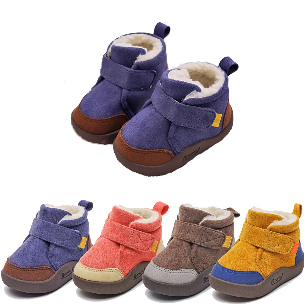 

Baby Boy Girl Snow Boots Winter Warm Ankle Booties Infant Newborn Soft Sole Outdoor Walking Non-Slip First Walkers Crib Shoes