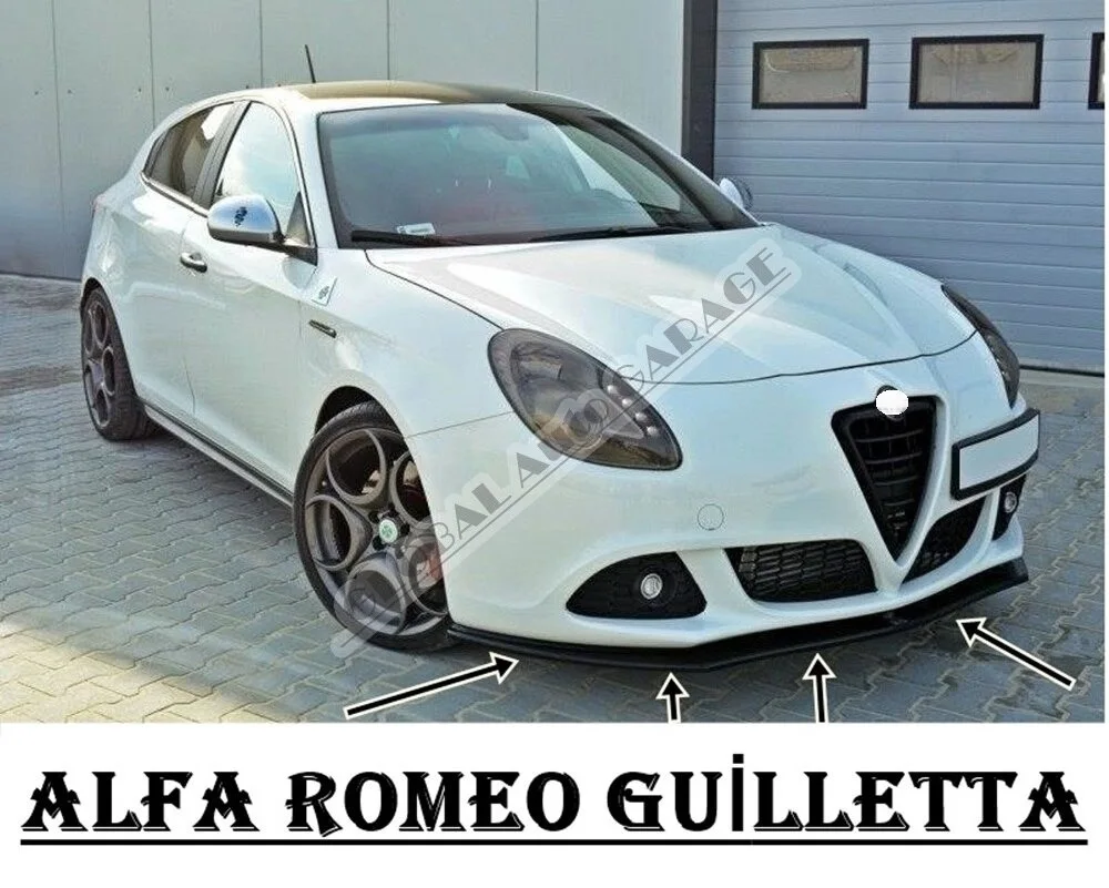 

Для Alfa Romeo Giulietta накладка на передний бампер губа 2010-2020 пианино глянцевый черный разделитель диффузор универсальный спойлер на бампер