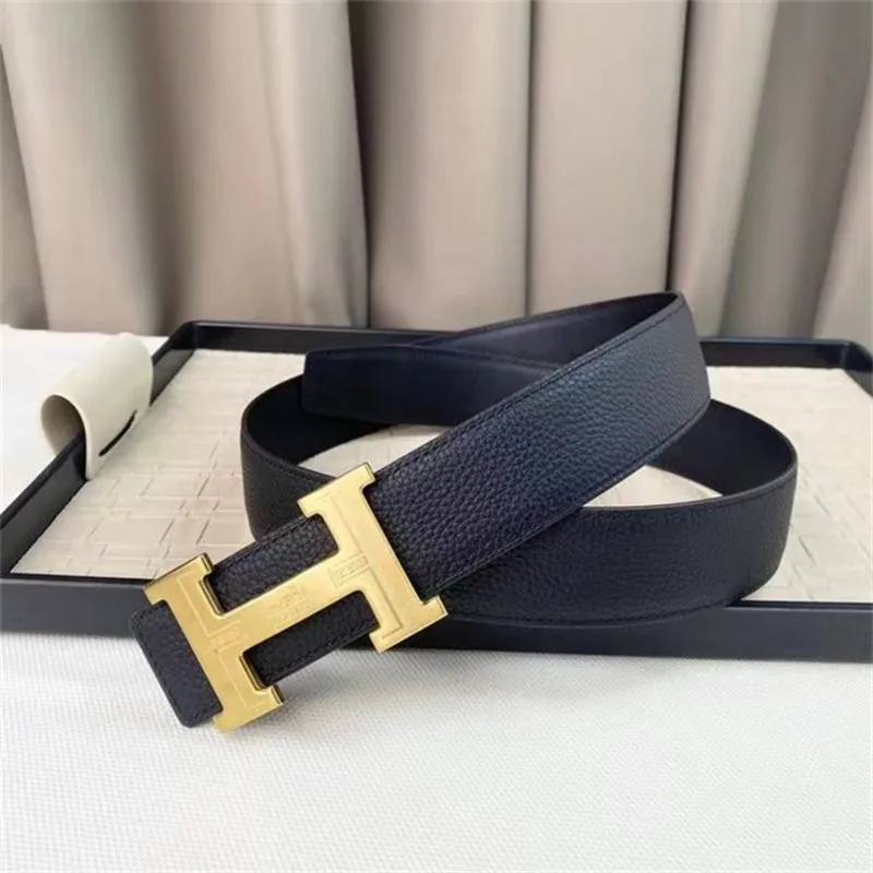 Мужской ремень из натуральной кожи высокого качества от Hermes Copy In Style с фирменной